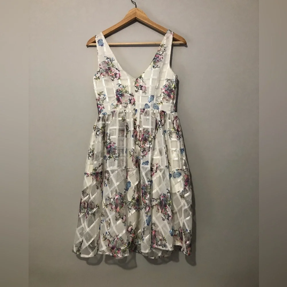 NWT Anthropologie Maeve Peony Garden Party Dress Midi Women’s 4 Floral Coquette - Picture 3 of 9